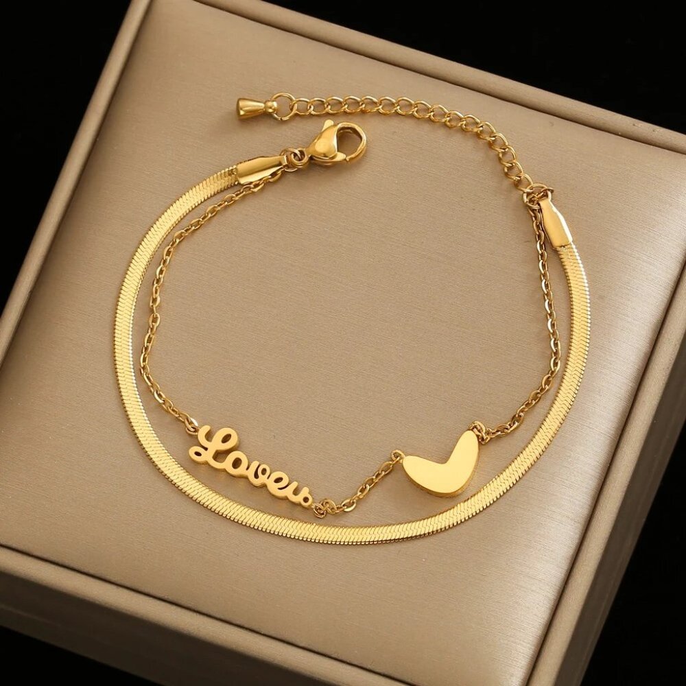 New Double Heart Anklet/Bracelet